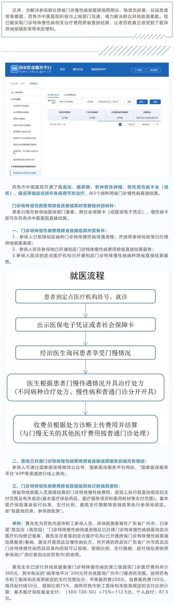 【好消息】这5种门诊特殊慢性病在合乐hl8登录可跨省直接结算